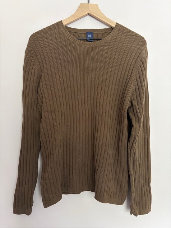 GAP Sweaters - Gap y2k Chocolate Brown Rib Stitch Sweater Large